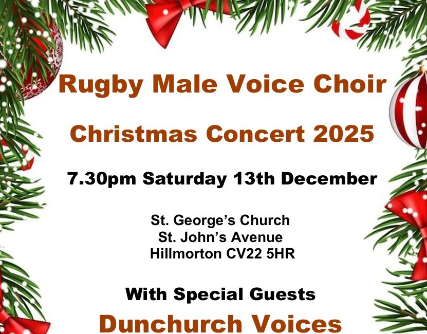 RMVC – Christmas Concert. Saturday 13th December